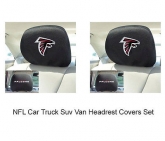 Custom New 2pc NFL Atlanta Falcons Gear Car Truck Suv Van Headrest Covers Set