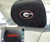 Custom Set of 2 Georgia Bulldogs UGA Head Rest Covers
