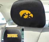 Custom Set of 2 University of Iowa Hawkeyes Head Rest Covers