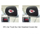 Custom New 2pc NFL Kansas City Chiefs Gear Car Truck Suv Van Headrest Covers Set