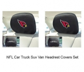 Custom New 2pc NFL Arizona Cardinals Gear Car Truck Suv Van Headrest Covers Set