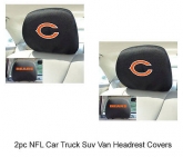 Custom New FANMATS NFL Chicago Bears Mesh Head Rest Cover For Cars / Trucks