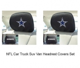 Custom New 2pc NFL Dallas Cowboys Gear Car Truck Suv Van Headrest Covers Set