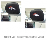 Custom New FANMATS NFL Denver Broncos Mesh Head Rest Cover For Cars / Trucks