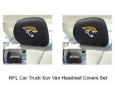 Custom New 2pc NFL Jacksonville Jaguars Gear Car Truck Suv Van Headrest Covers Set