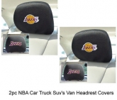 Custom New NBA Los Angeles Lakers Car Truck & SUV Embroidered Headrest Covers Set Of 2