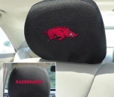 Custom Set of 2 Arkansas Razorback Head Rest Covers