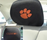 Custom Set of 2 Clemson University Tigers Head Rest Covers