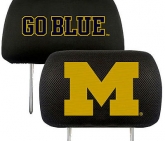 Custom Michigan Wolverines 2-Pack Auto Car Truck Embroidered Headrest Covers