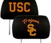 Custom USC Trojans 2-Pack Auto Car Truck Embroidered Headrest Covers
