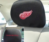 Custom Set of 2 Detroit Red Wings Head Rest Covers