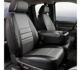 Custom FIA SL67-10GRAY Leatherlite Front 40/20/40 Split Seat Cover Gray/Black for Ford