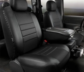 Custom Fia SL67-17BLK/BLK LeatherLite Custom Seat Cover Fits 04-08 F-150