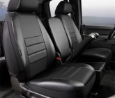 Custom Fia SL67-24BLK/BLK LeatherLite Custom Seat Cover Fits 09-10 F-150