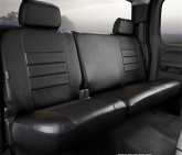 Custom FIA SL62-37BLK/BLK LeatherLite Rear 60/40 Split Seat Cover Black for F150