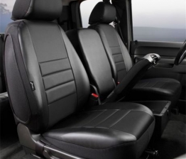 Custom Fia SL69-40BLK/BLK LeatherLite Custom Seat Cover Fits 13-18 1500 2500 3500