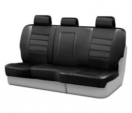 Custom Chevrolet Silverado 3500 15-18 Fia LeatherLite Series 2nd Row Black Seat Covers