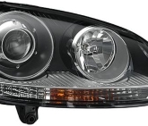 Custom Headlight Assembly Front Right HELLA 010168021 fits 06-10 VW Jetta
