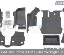 Custom BedTred Front/Rear Complete Floor Liner Mat Kit 2007-2010 Jeep Wrangler JK 2DR