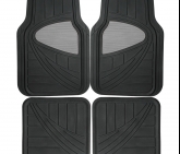 Custom Pilot Automotive Black Universal Heavy Duty Rubber 4 Piece Floor Mats