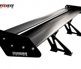 Custom Universal Megan Racing Aluminum GT Trunk Spoiler Wing Black plates Black desk