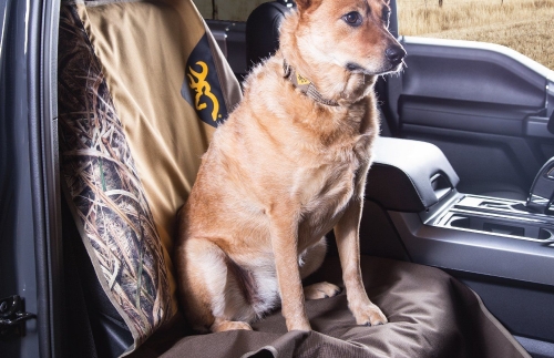 Custom Browning Passenger Dog Seat Cover Mossy Oak Blades