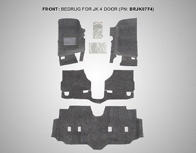 Custom BedRug 4-Piece Front Carpet Kit 2007-2017 4-Door Jeep Wrangler JK BRJK07F4